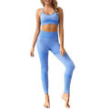 Women′s Workout Sets 2 Piece Ribbed Seamless Sports Bra&Leggings Set Gym